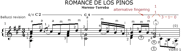 Torroba Federico Moreno Romance de los Pinos Staff and Video 1