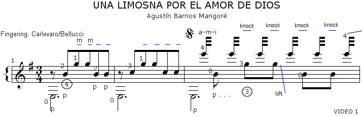 Barrios Mangor Agustin Una Limosna Por el Amor de Dios Staff and Video 1
