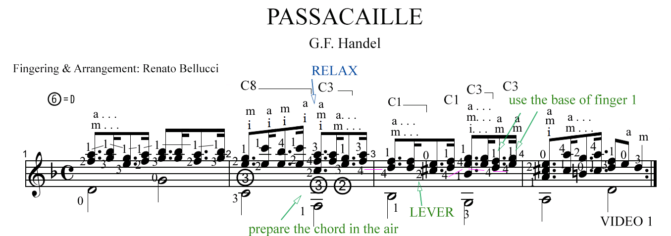 Hendel GF Passacaille Staff and Video 1